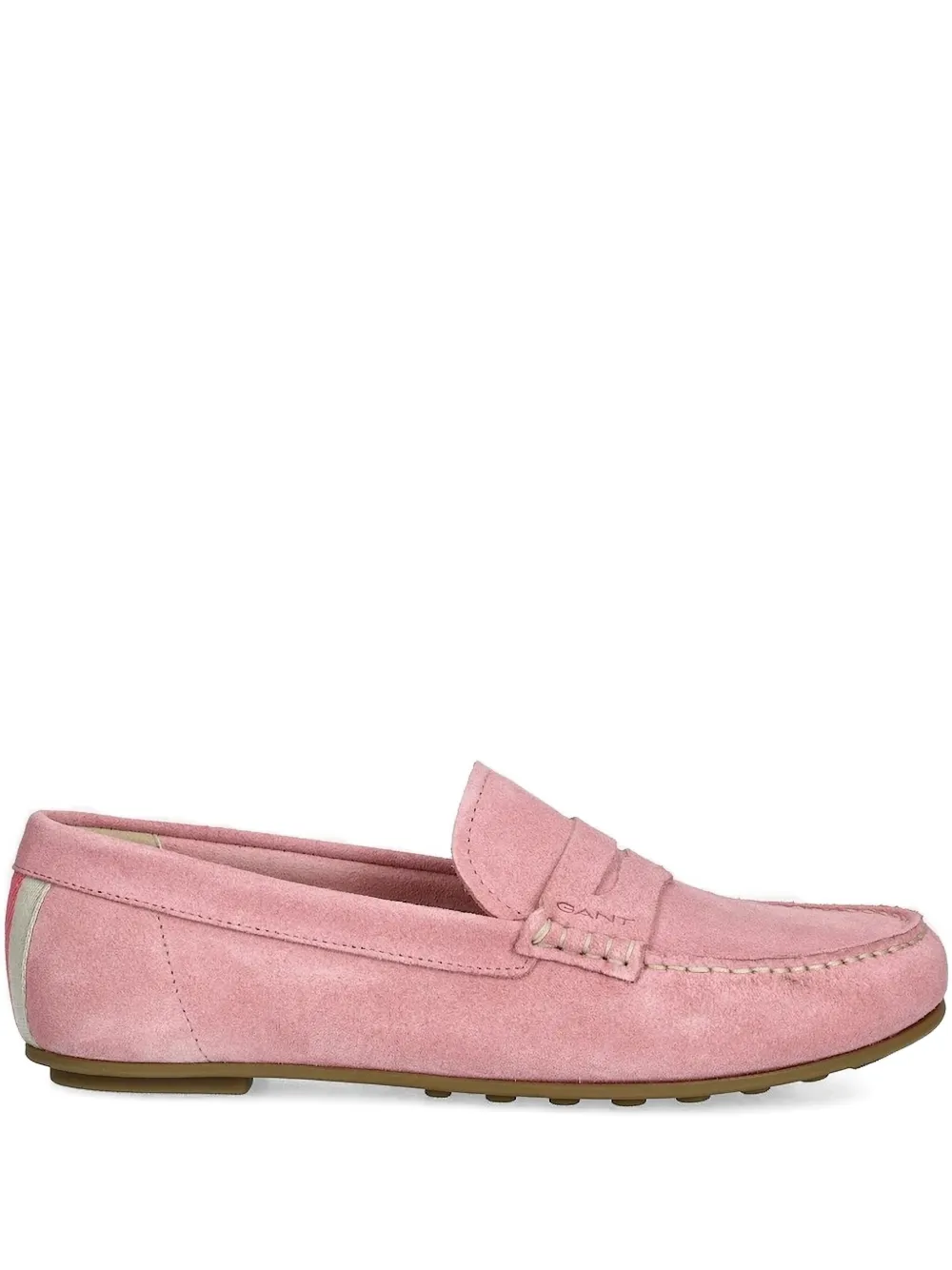 Gant Penny Suede Loafers In Pink