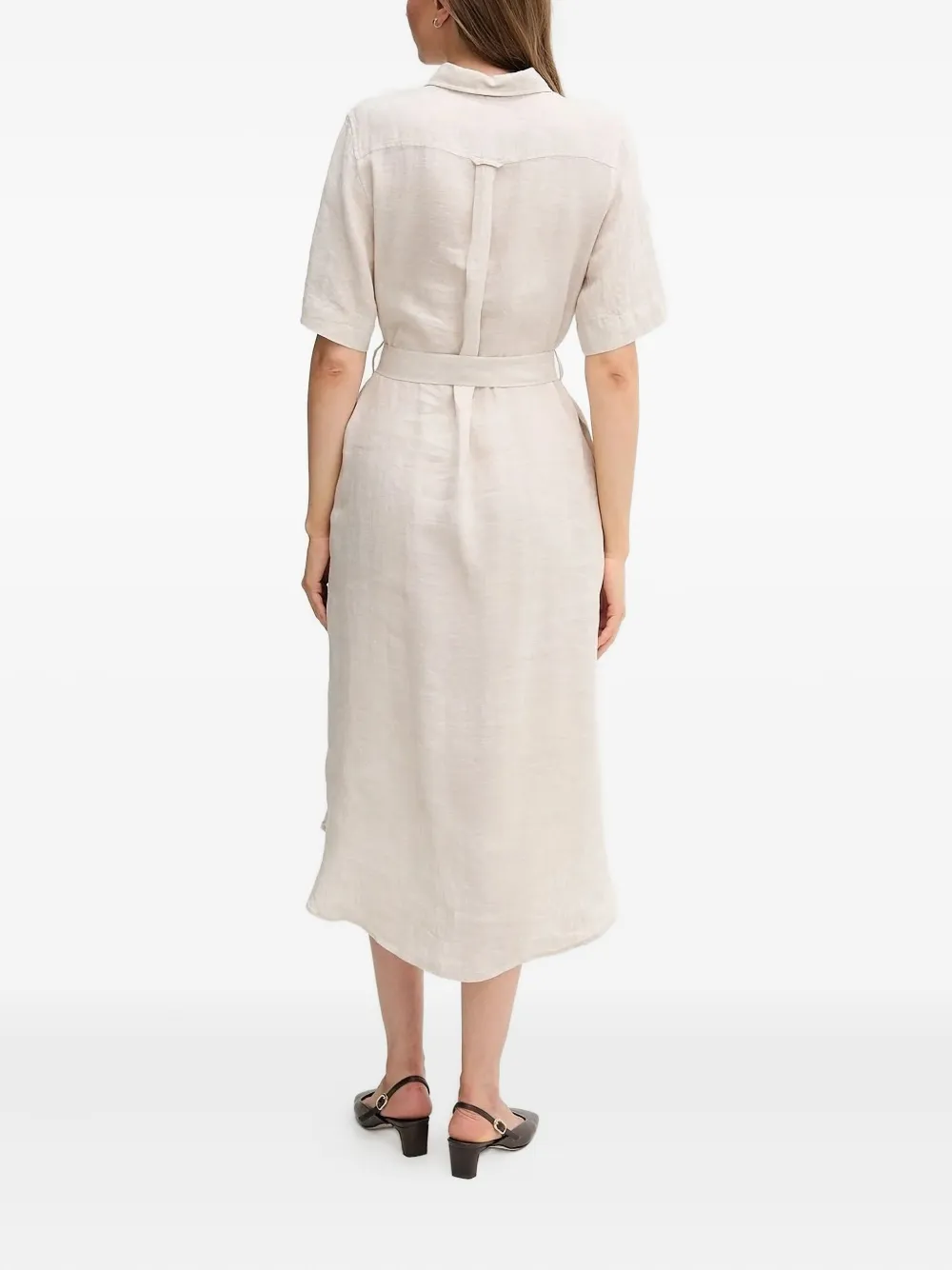 Gant Midi-jurk met ceintuur - Beige