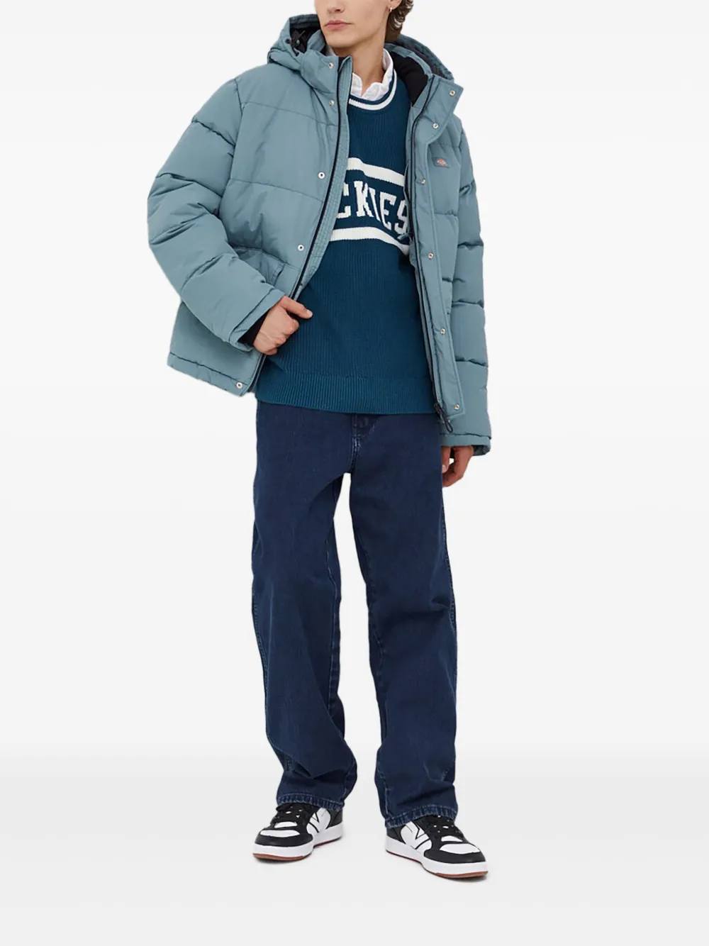 DICKIES hooded puffer jacket | Blue | Image 1