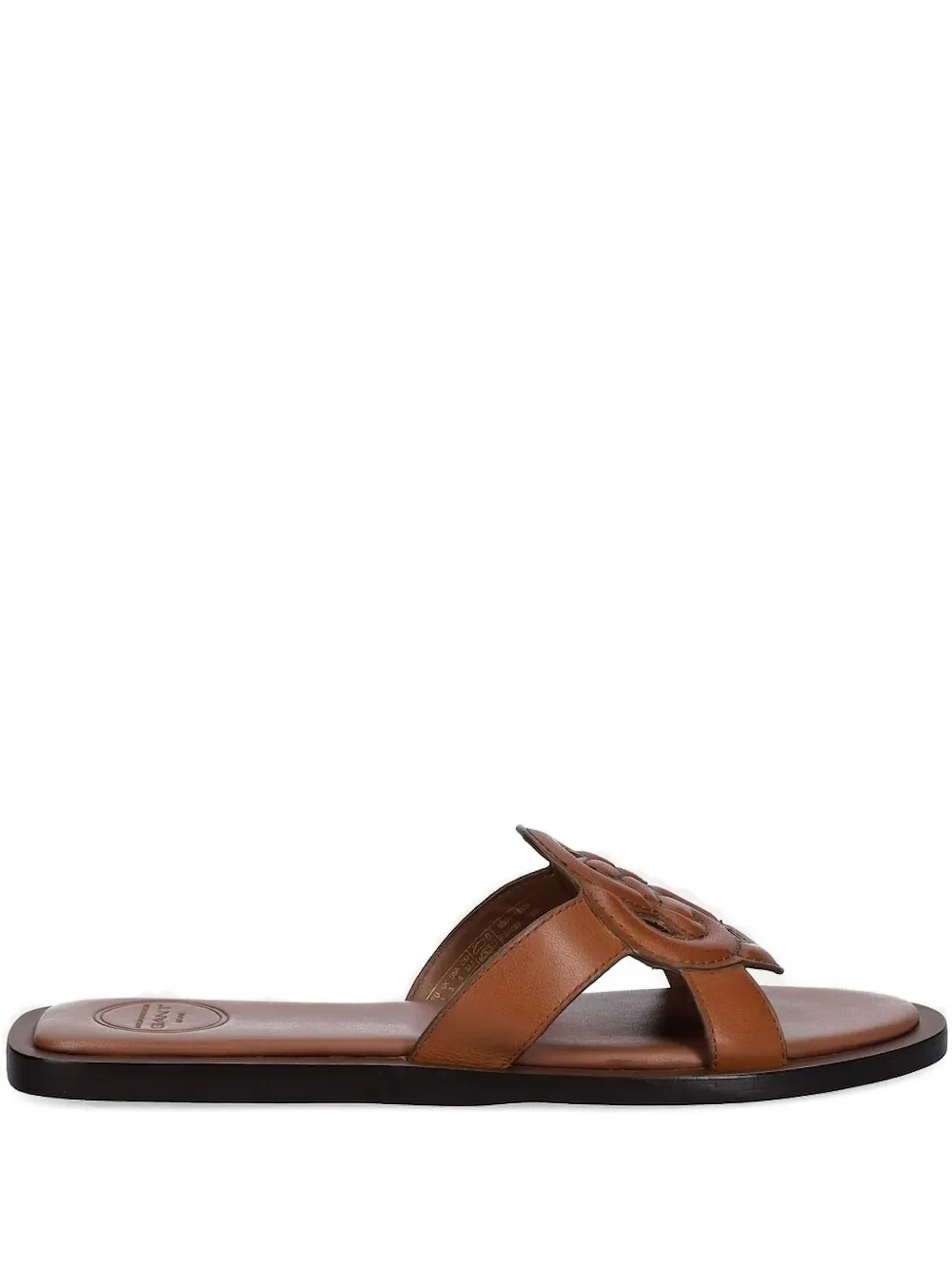 Gant leather embellishment-detail flat sandals Brown