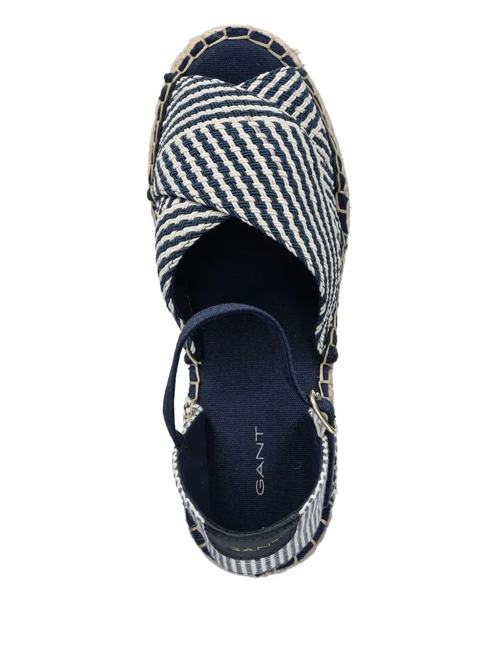 Gant 60mm striped wedge pumps Blue