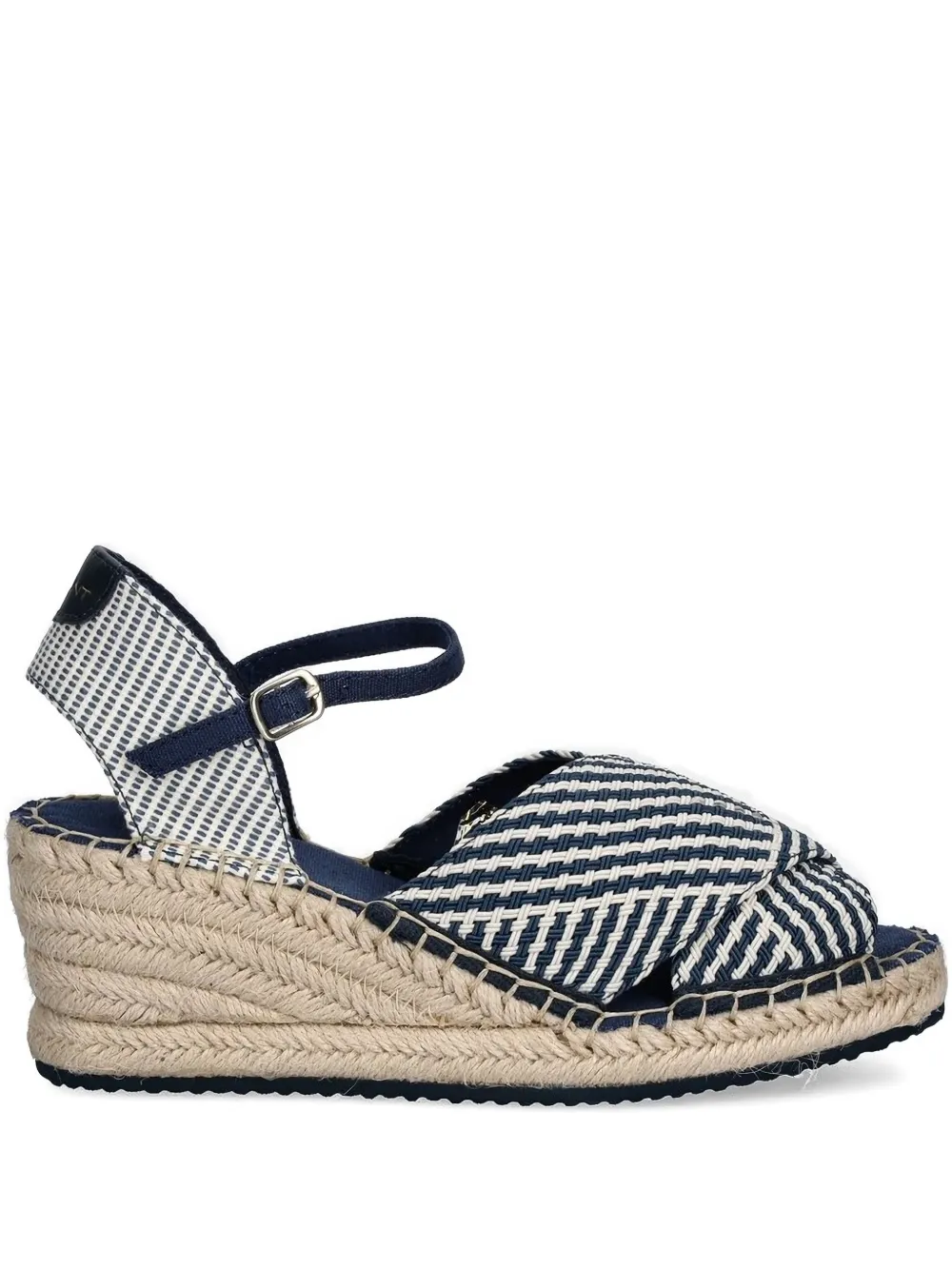 Gant 60mm striped wedge pumps Blue