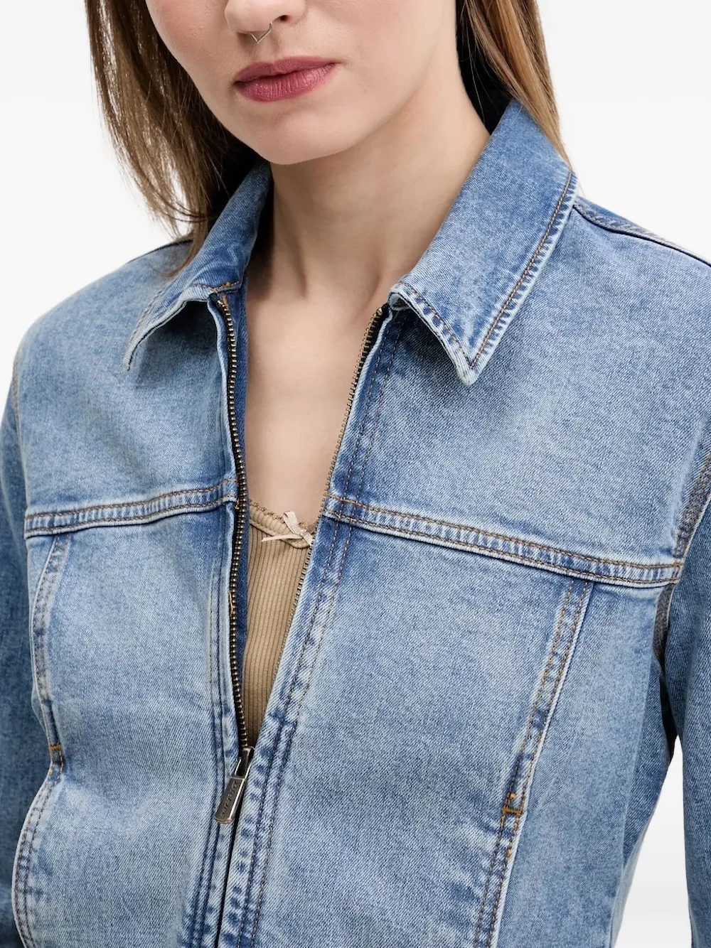 Dickies Zip-front Patch-pocket Jacket In Blue
