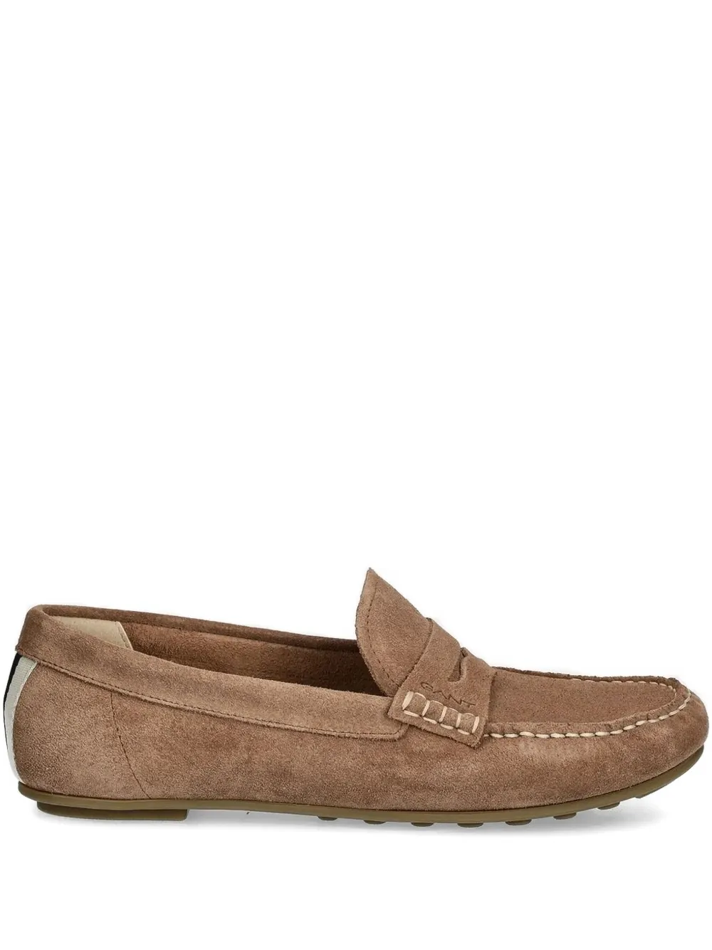 Gant penny-strap suede loafers Brown