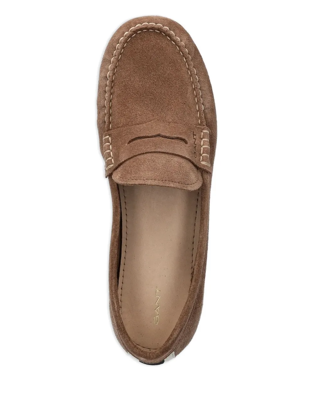 Gant penny-strap suede loafers Brown