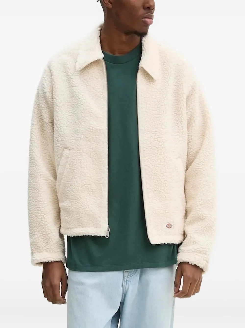 DICKIES Fleece jack met rits Wit