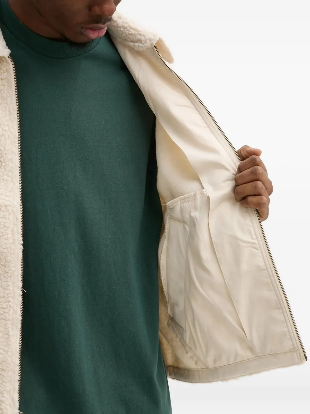 DICKIES Fleece jack met rits Wit