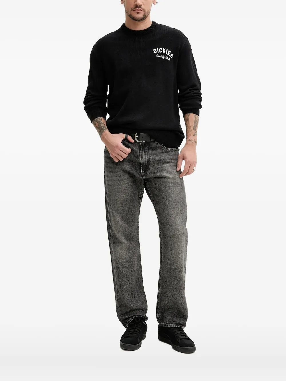 DICKIES embroidered-logo crew-neck sweater | Black | Image 1