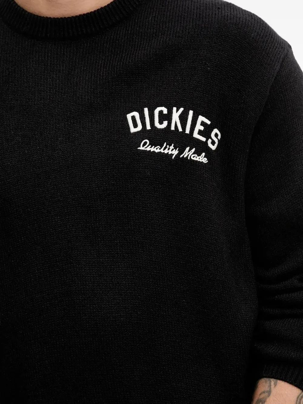 DICKIES embroidered-logo crew-neck sweater Zwart