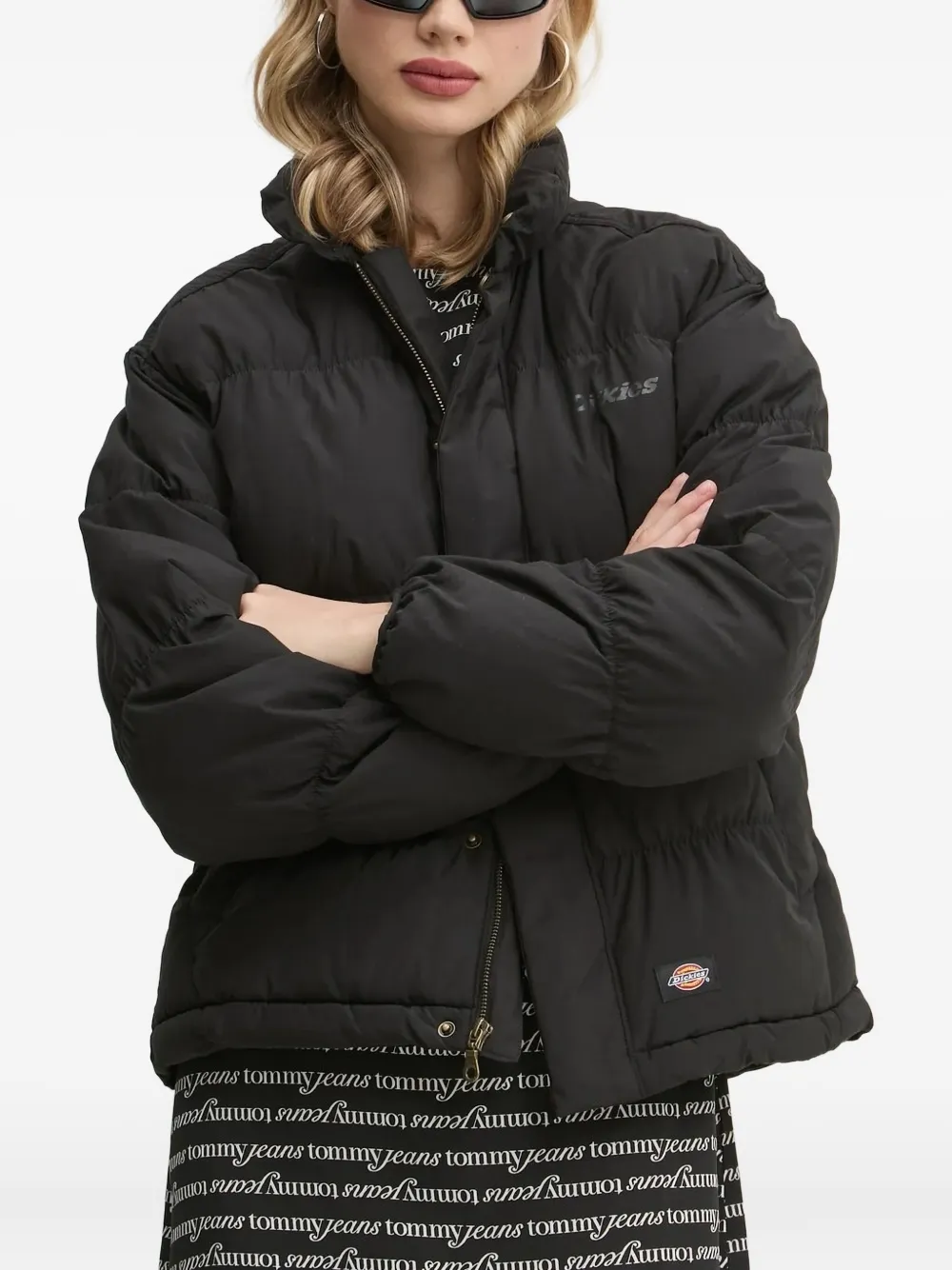 DICKIES quilted puffer jacket Zwart