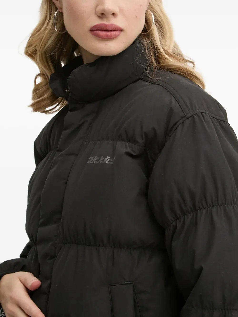 DICKIES quilted puffer jacket Zwart