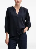 Gant V-neck balloon-sleeve top - Blue