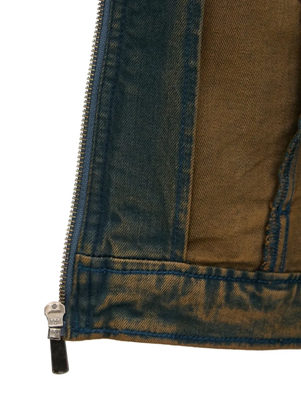 Dickies Zip-front Denim Jacket In Green