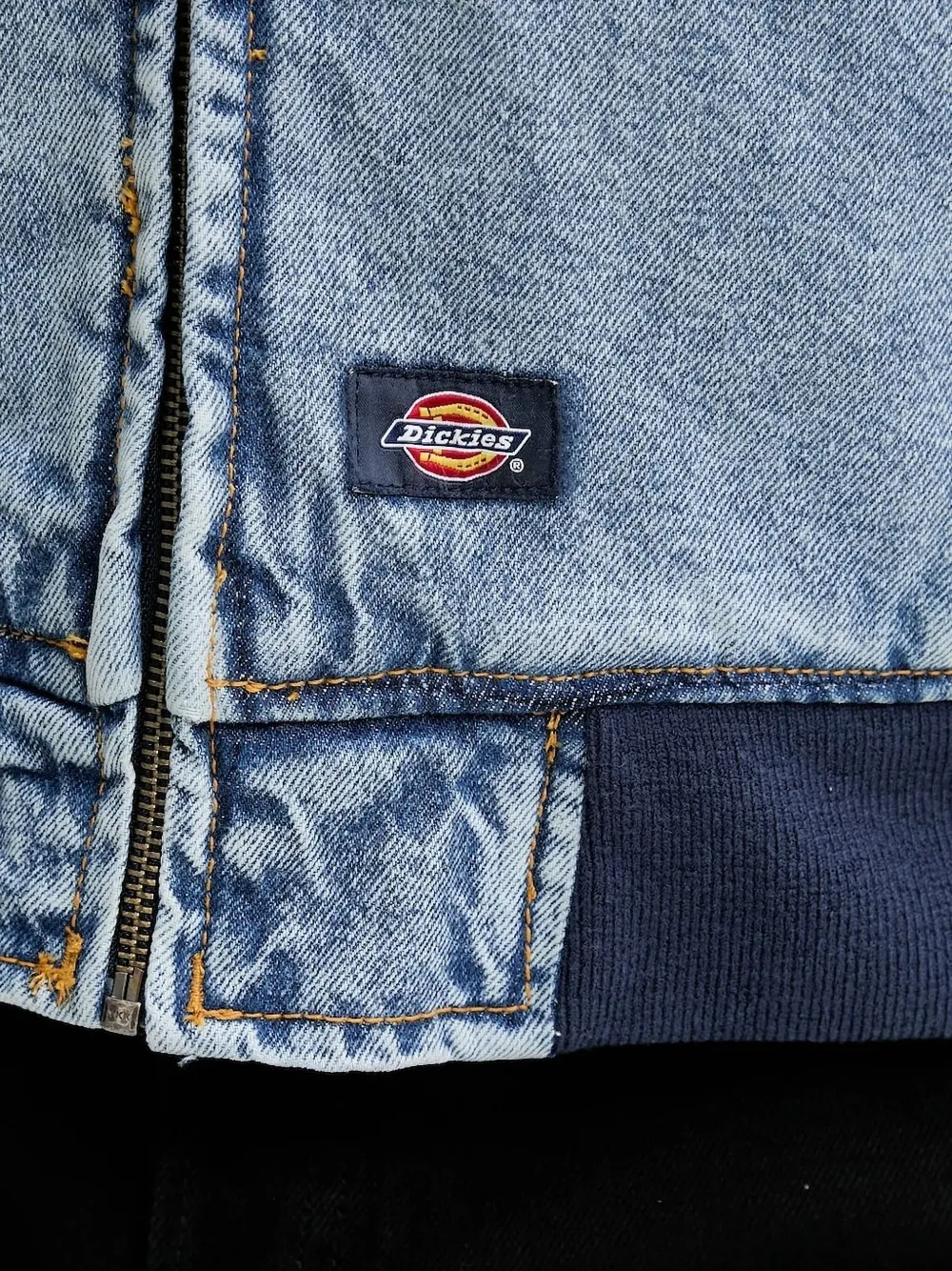Dickies Hooded Denim Jacket In Blue
