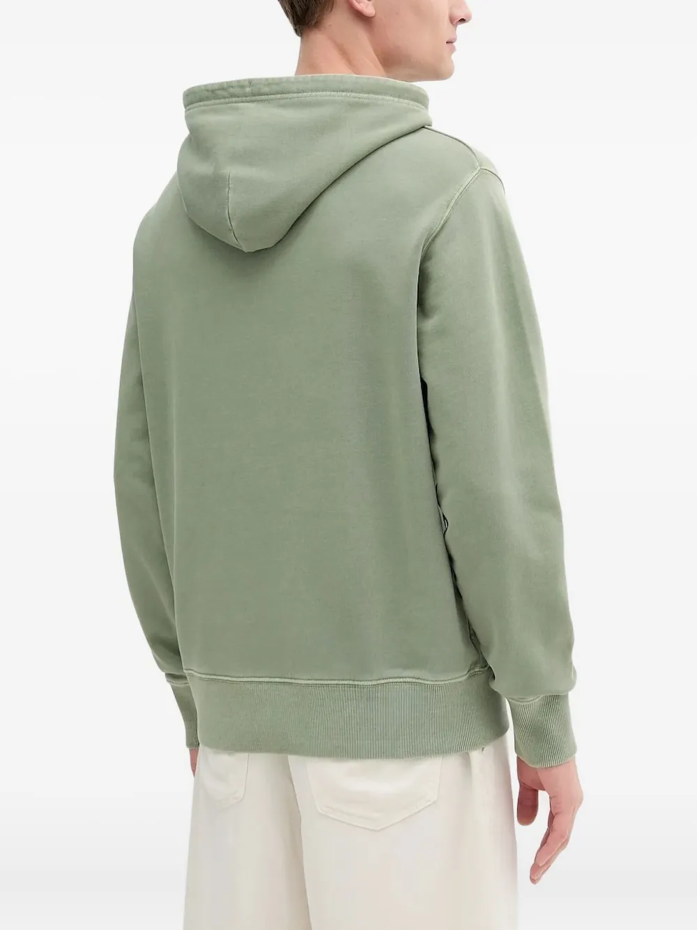 Gant logo-embroidered hoodie Groen