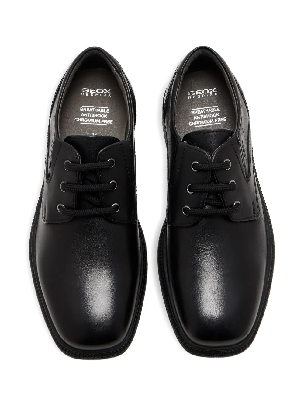 Geox Kids lace-up leather brogues Black