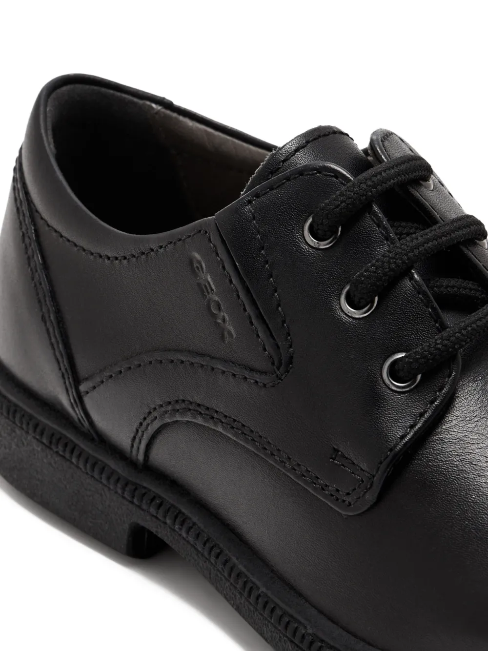 Geox Kids lace-up leather brogues Black