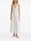 HERSKIND tie-back pinstripe maxi dress - White