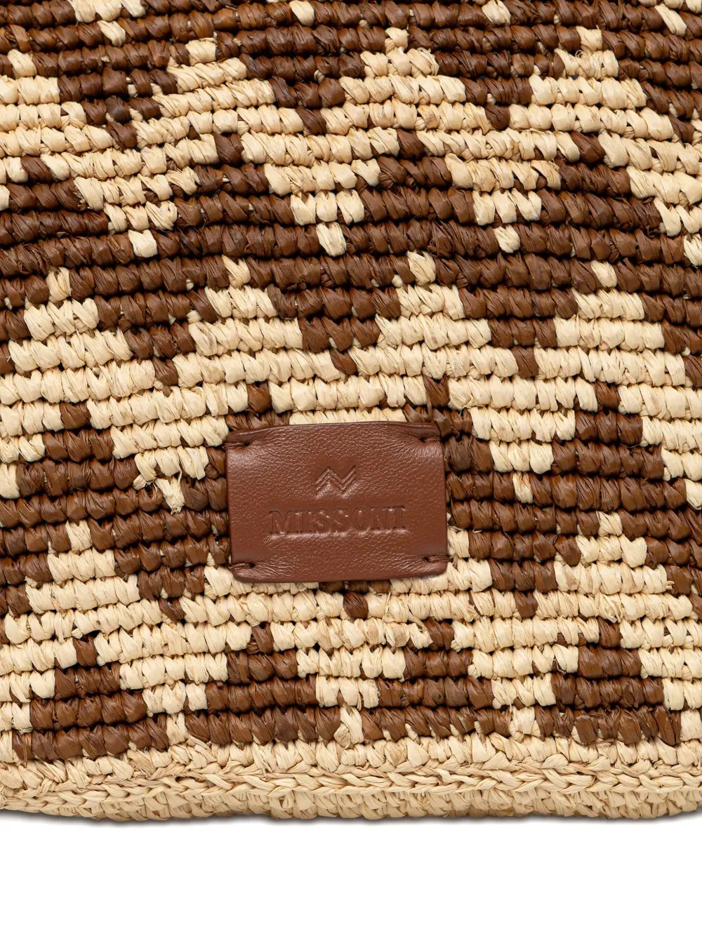 Missoni Raffia shopper met zigzagpatroon Beige