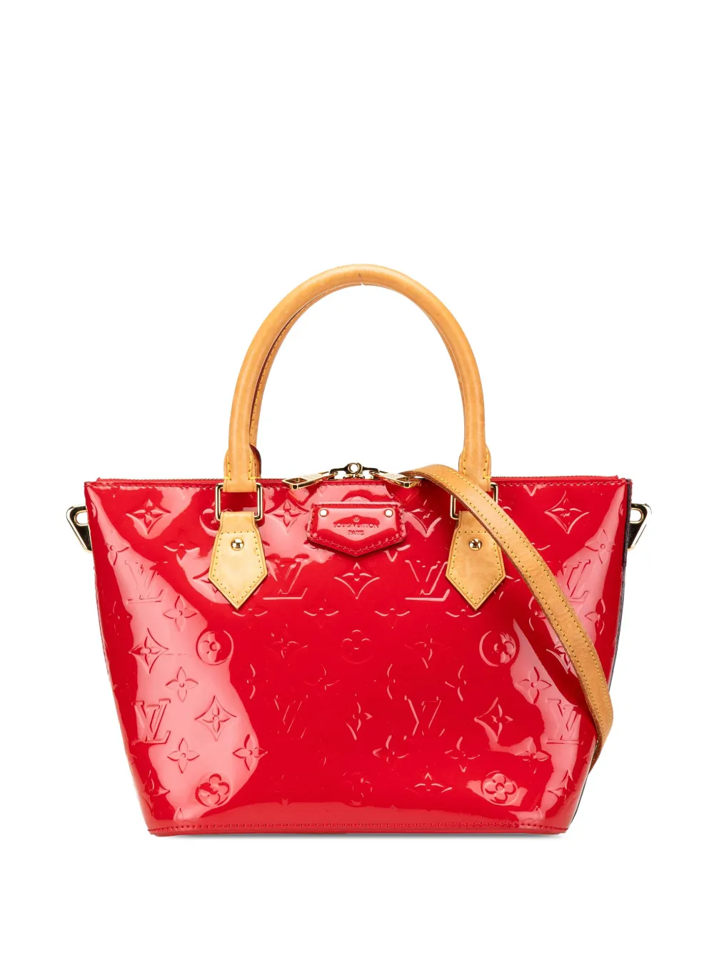 Louis Vuitton Pre-Owned 2014 Monogram Vernis Montebello PM satchel | Red | Image 1