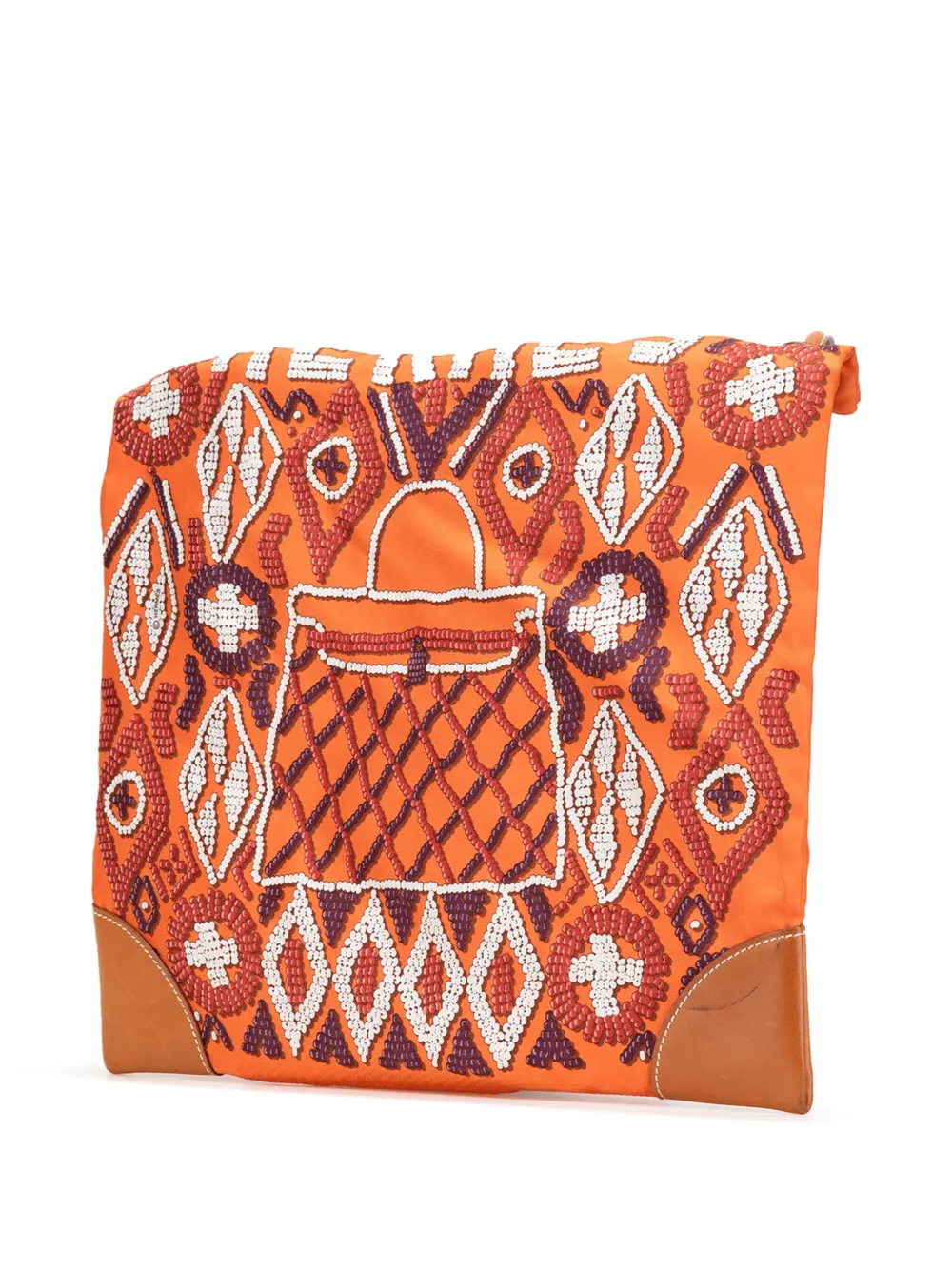 Pre-owned Hermes 2012 Silk And Barenia Kelly En Perles Silky City 33 Crossbody Bag