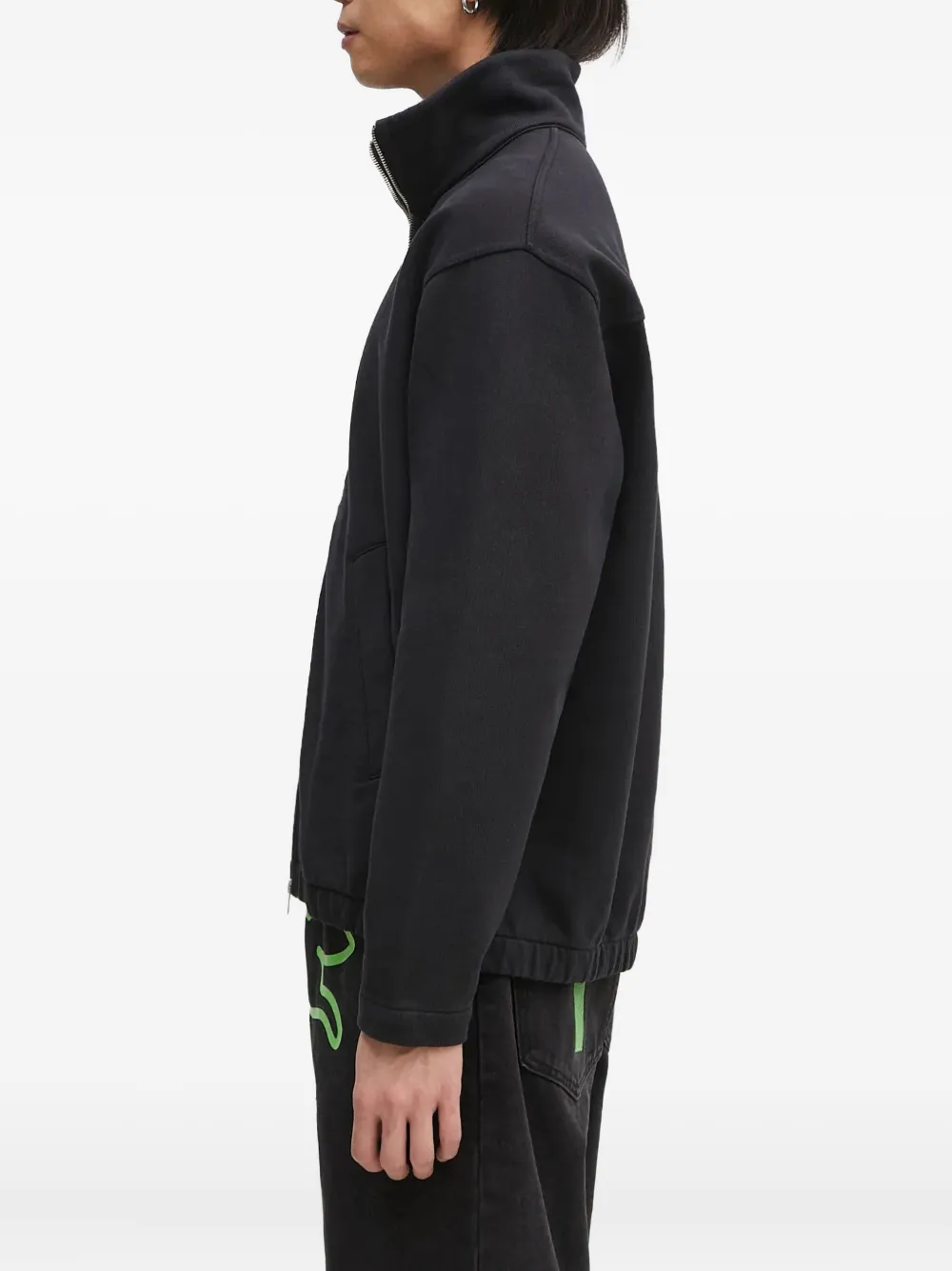 Norse Projects Bjorn sweater met hoge hals en rits - Zwart