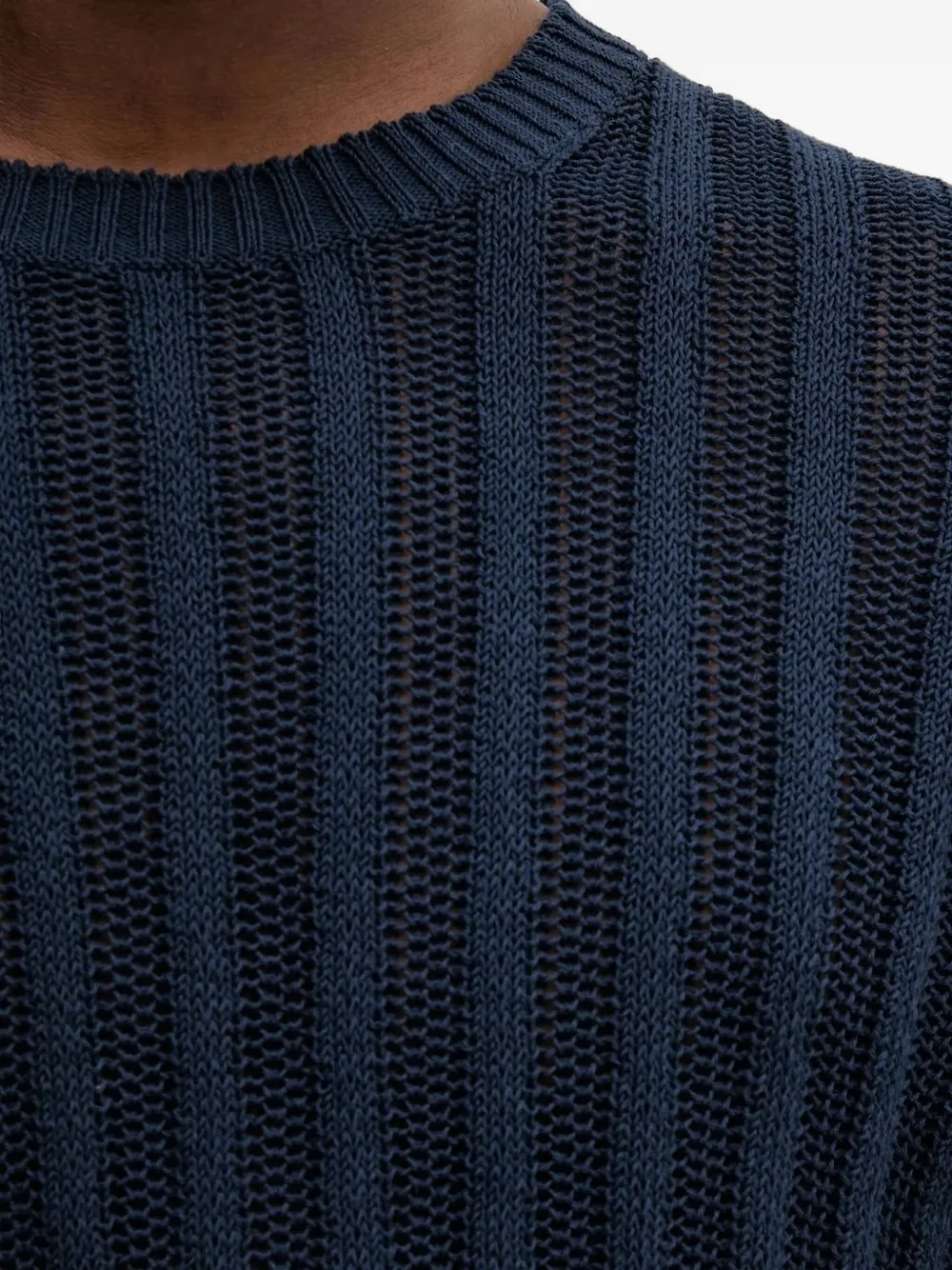 Barena Ribgebreide trui Blauw