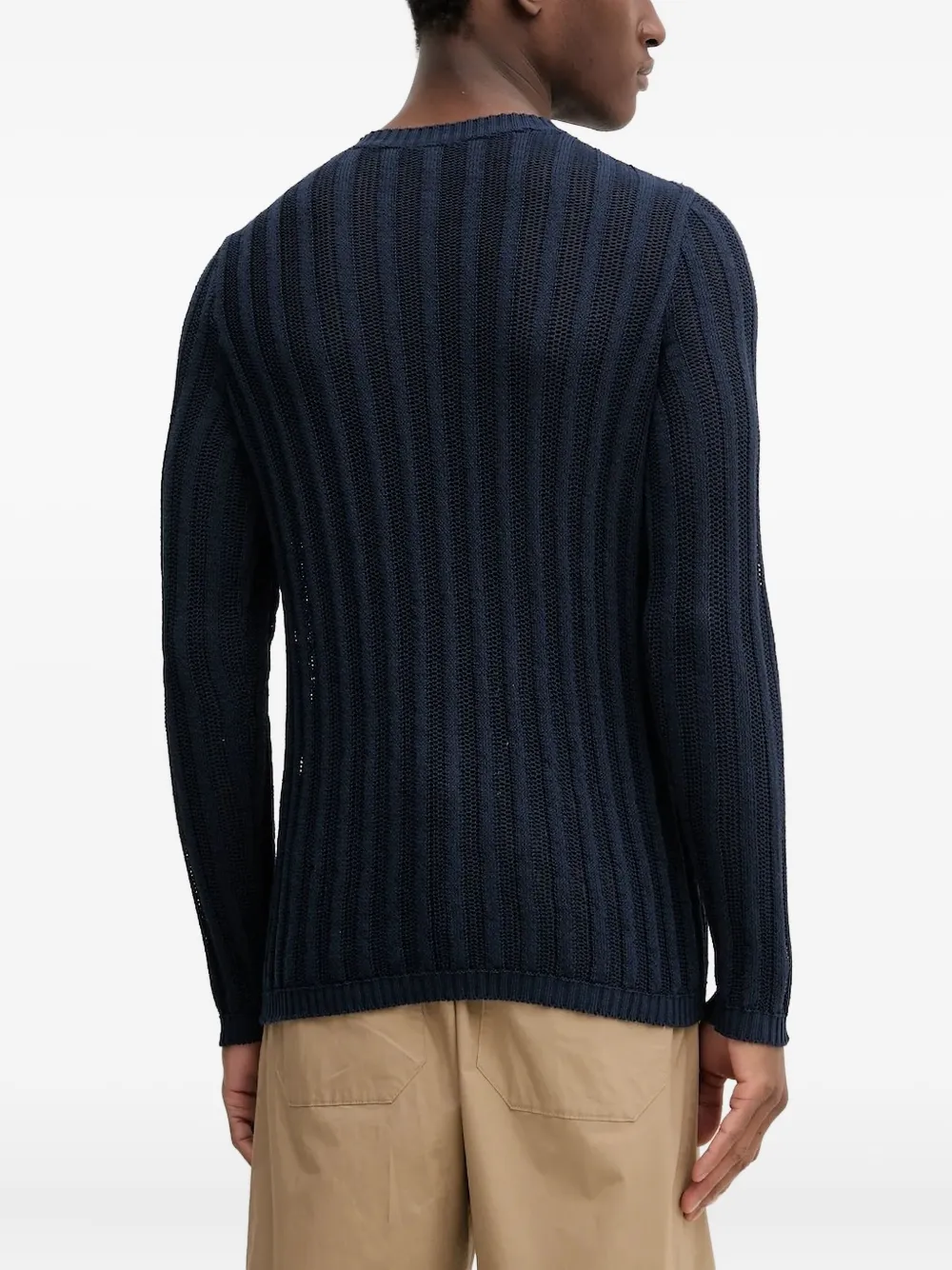 Barena Ribgebreide trui Blauw