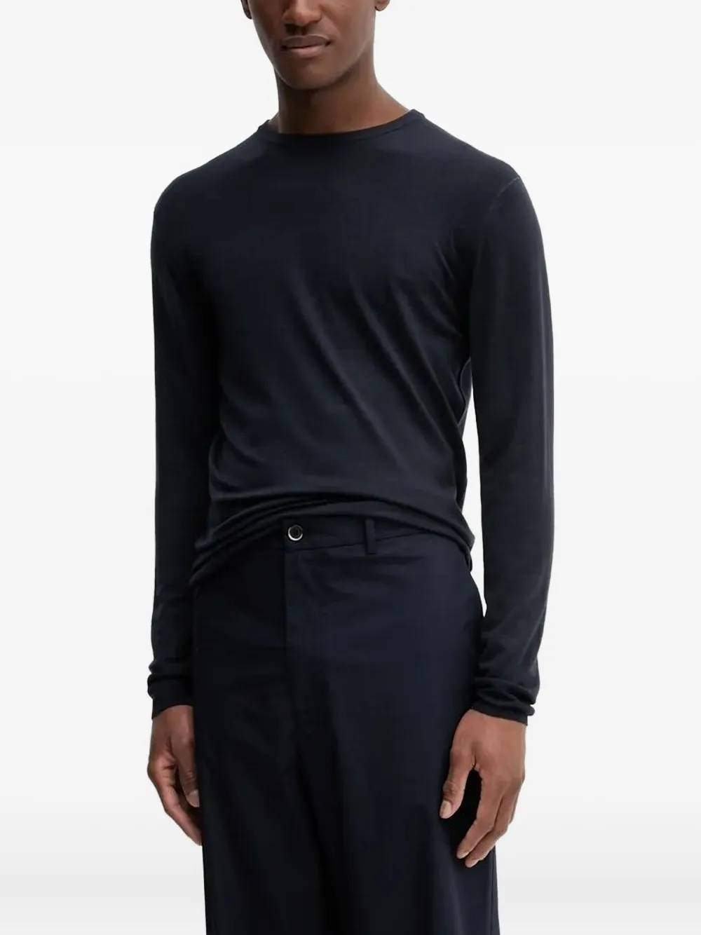 Barena long-sleeve crew-neck sweater Blauw