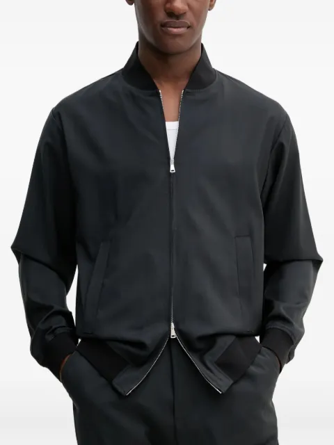 Barena chamarra bomber con cuello de canalé
