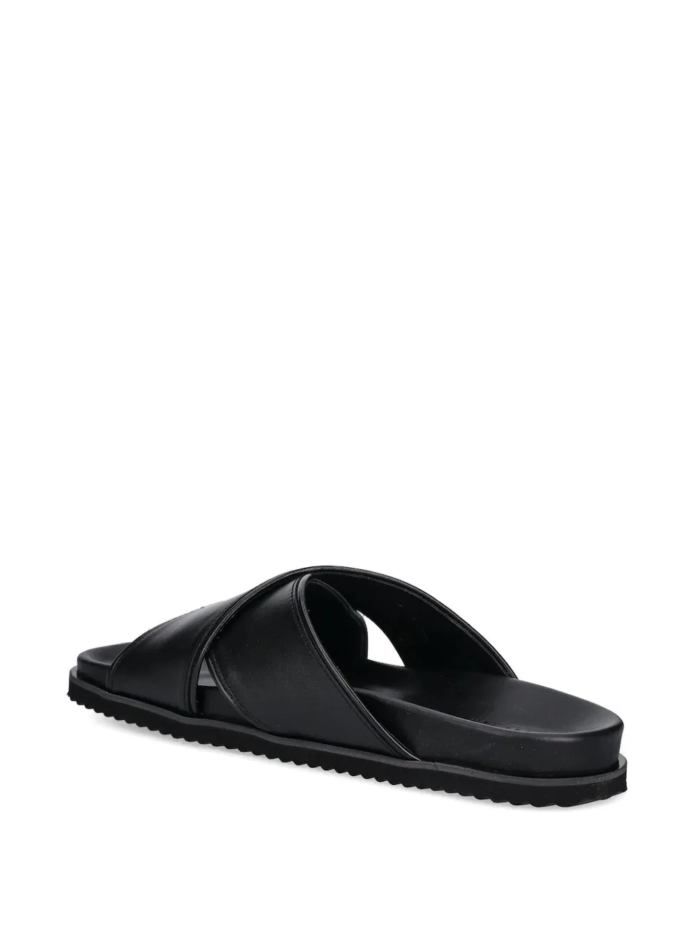Hackett Mikonos leren sandalen met kruisbandjes - Zwart