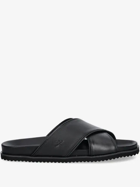 Hackett London Mikonos cross-strap leather sandals
