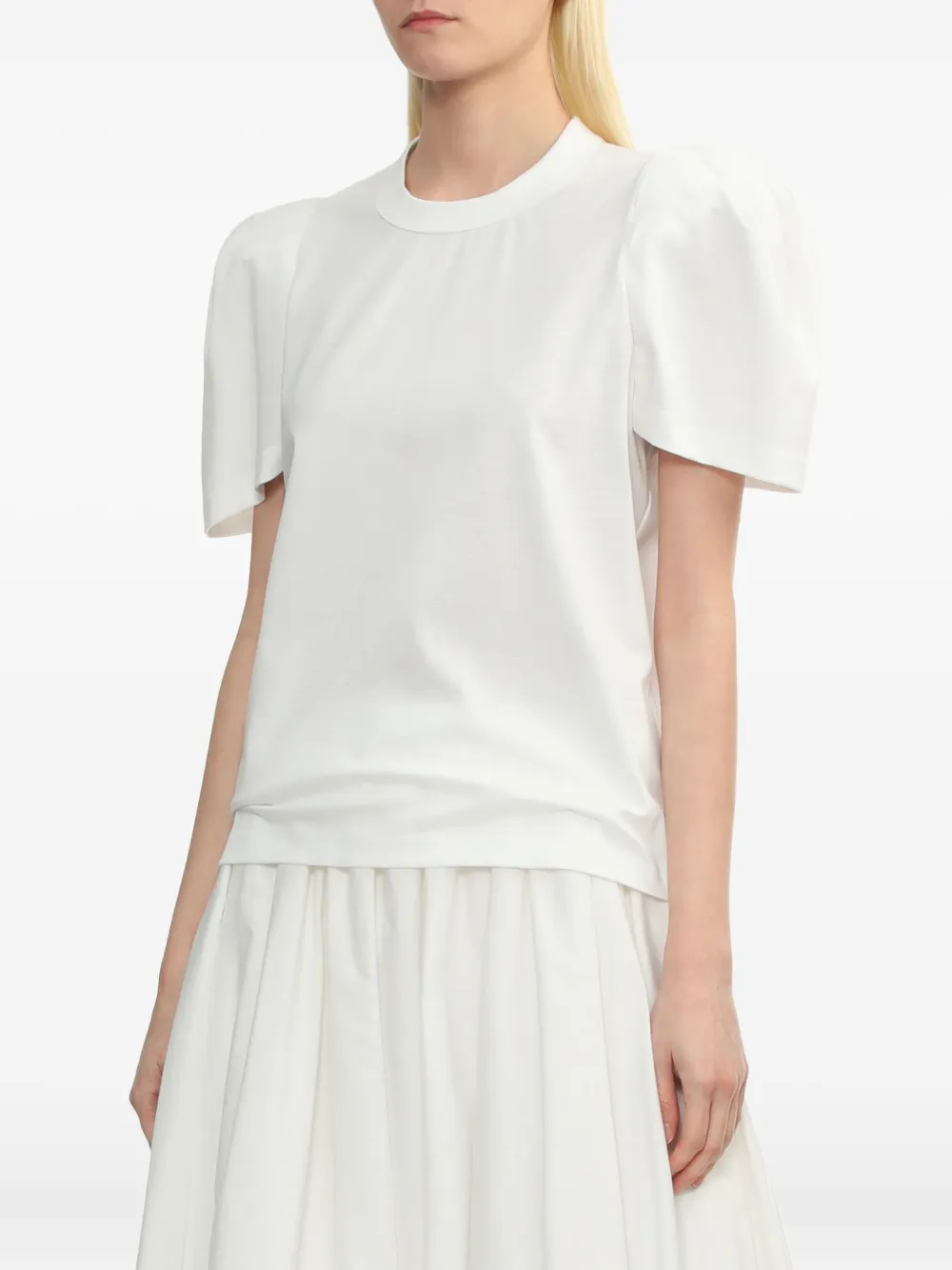Noir Kei Ninomiya T-shirt met pofmouwen Wit