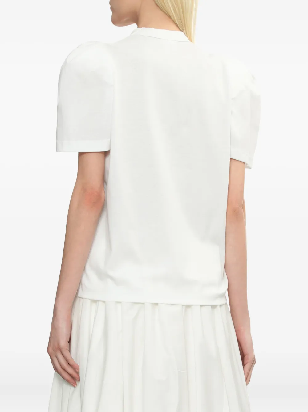 Noir Kei Ninomiya T-shirt met pofmouwen Wit