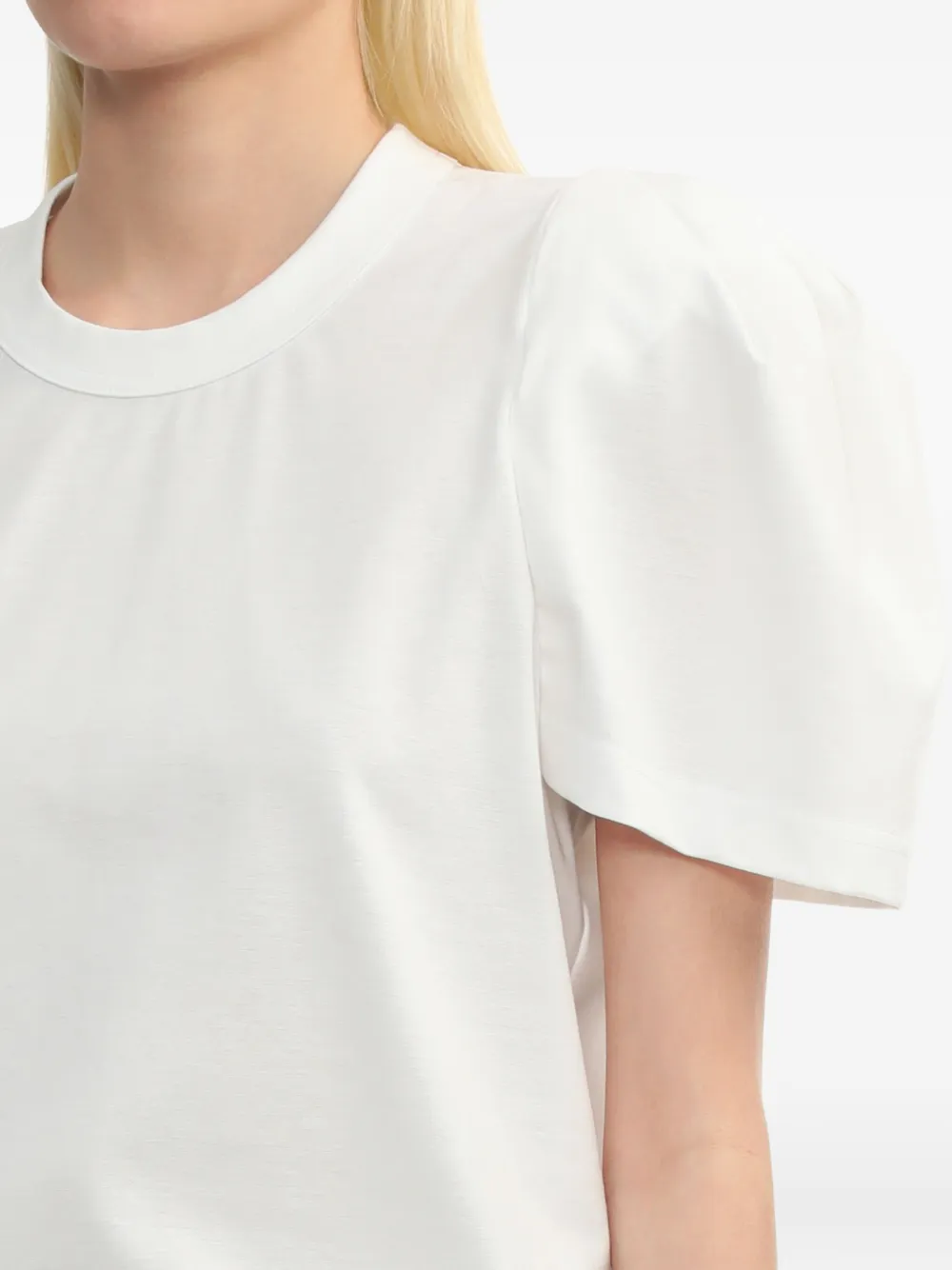 Noir Kei Ninomiya T-shirt met pofmouwen Wit