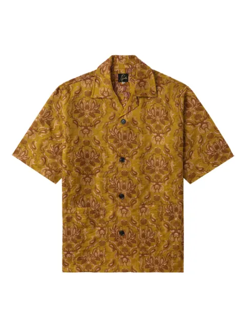 Needles floral-damask shirt