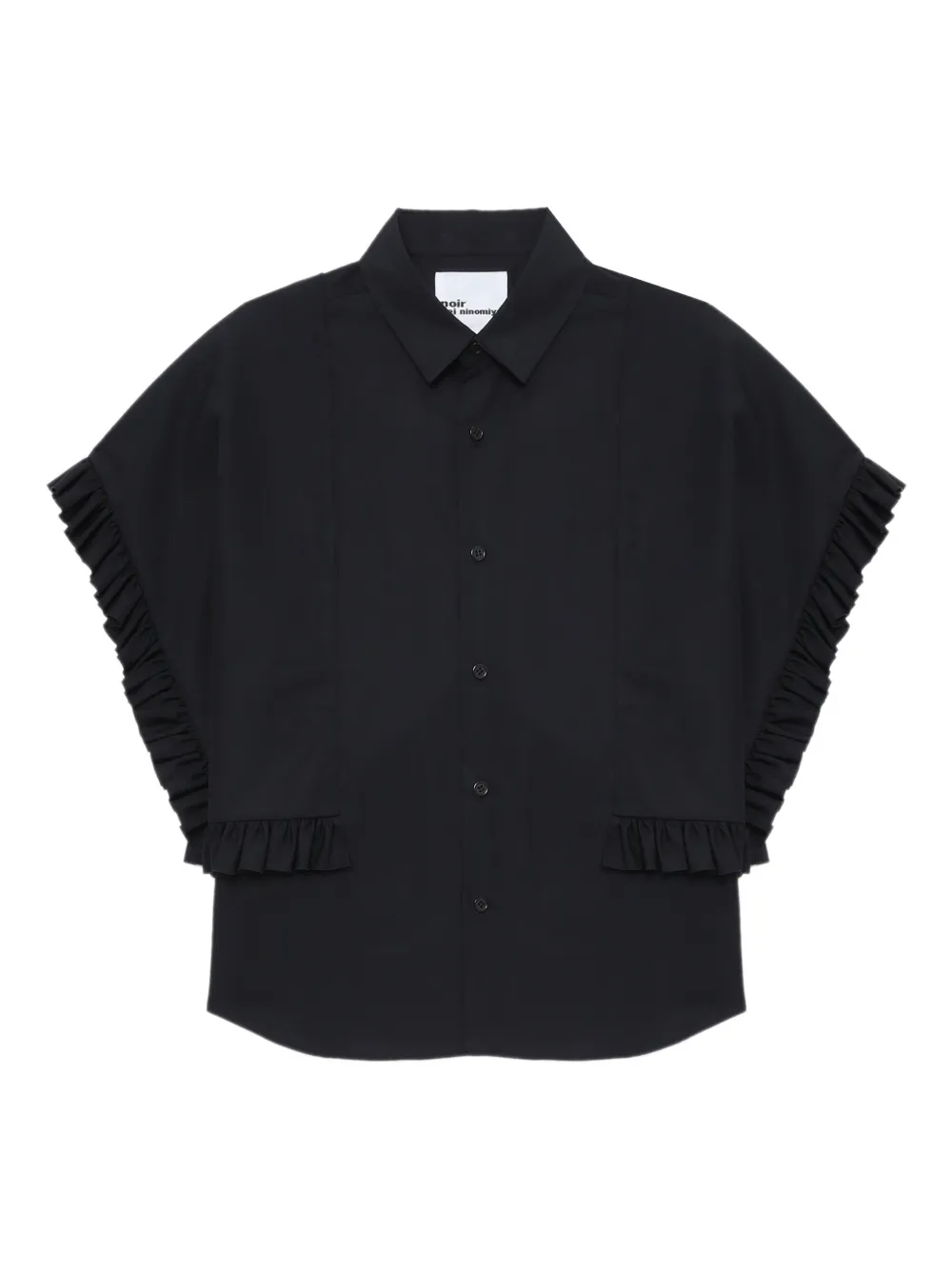 ruffled-sleeve blouse