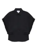 Noir Kei Ninomiya ruffled-sleeve blouse - Black