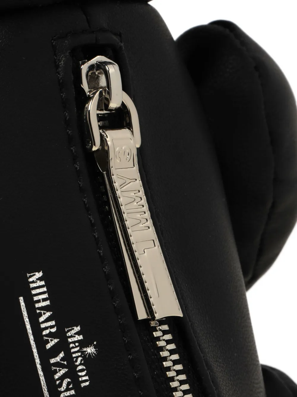 Maison MIHARA YASUHIRO Teddy leren messengertas Zwart