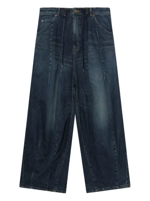 Needles cotton drawstring jeans