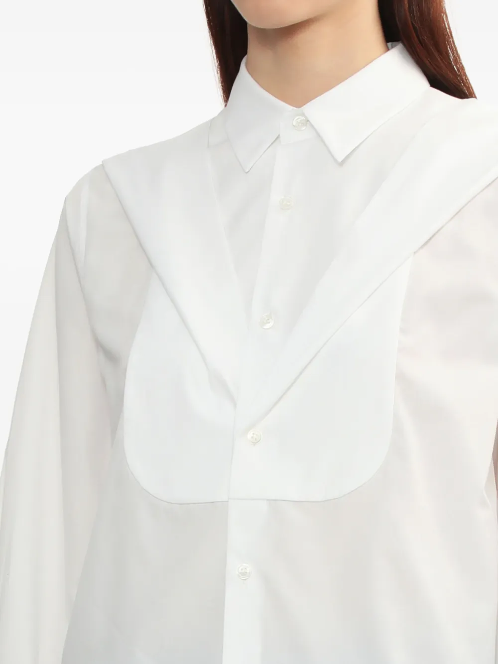 Noir Kei Ninomiya Blouse met vlakken Wit