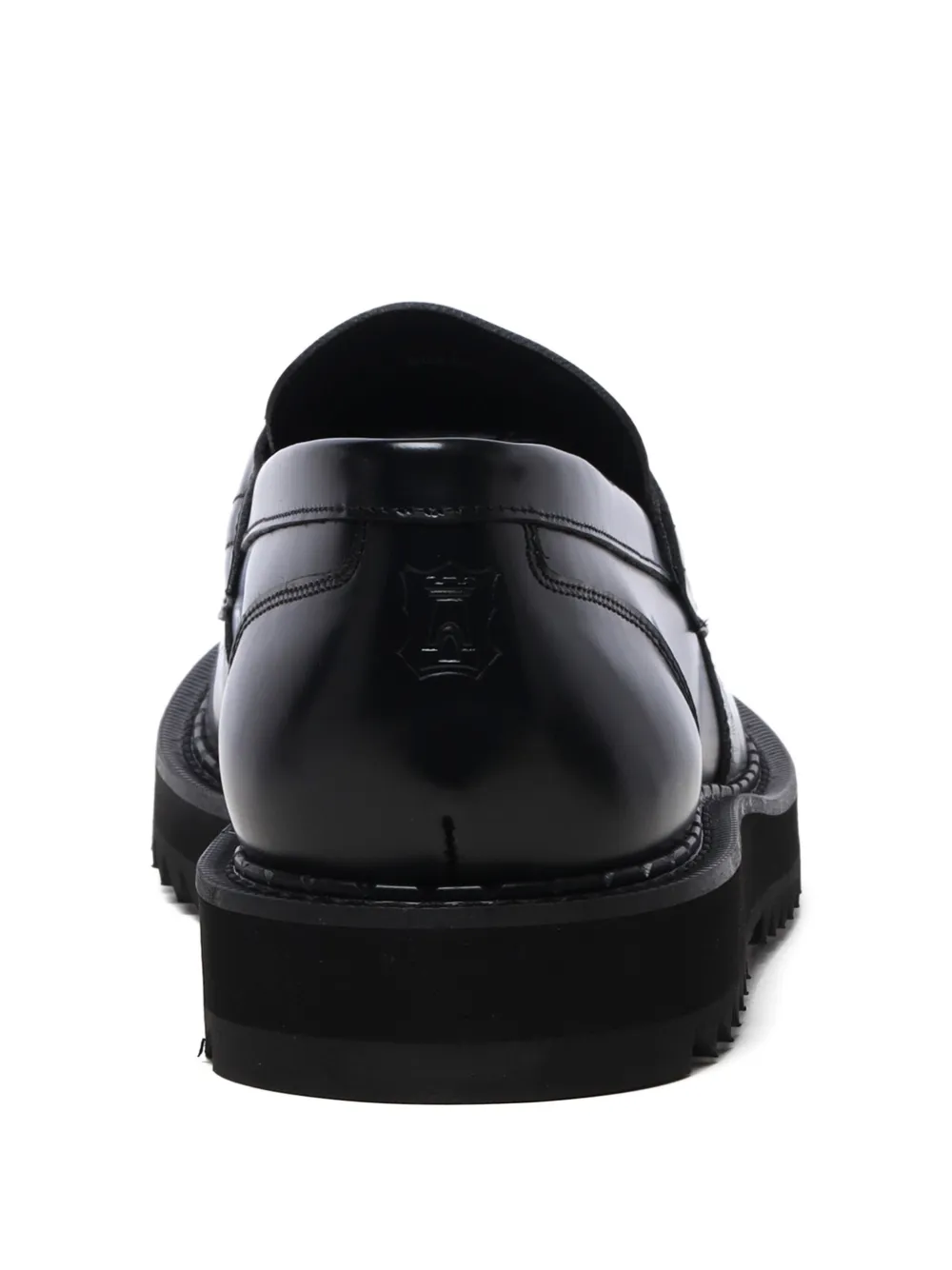 George Cox Ripple braided-detail loafers Black