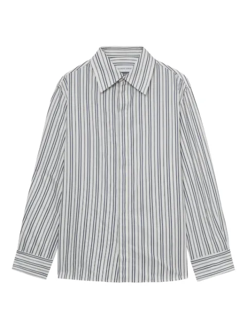 Marine Serre striped long-sleeve shirt