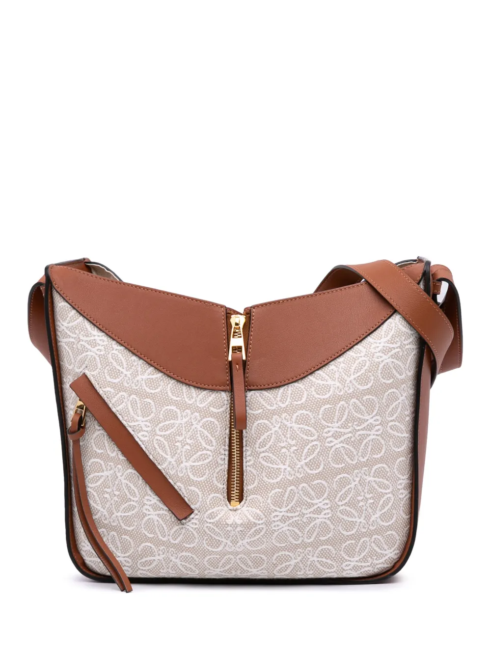 Loewe Pre-Owned bolsa satchel Hammock pequeña de lona con anagrama y piel 2021 | marrón | Image 1