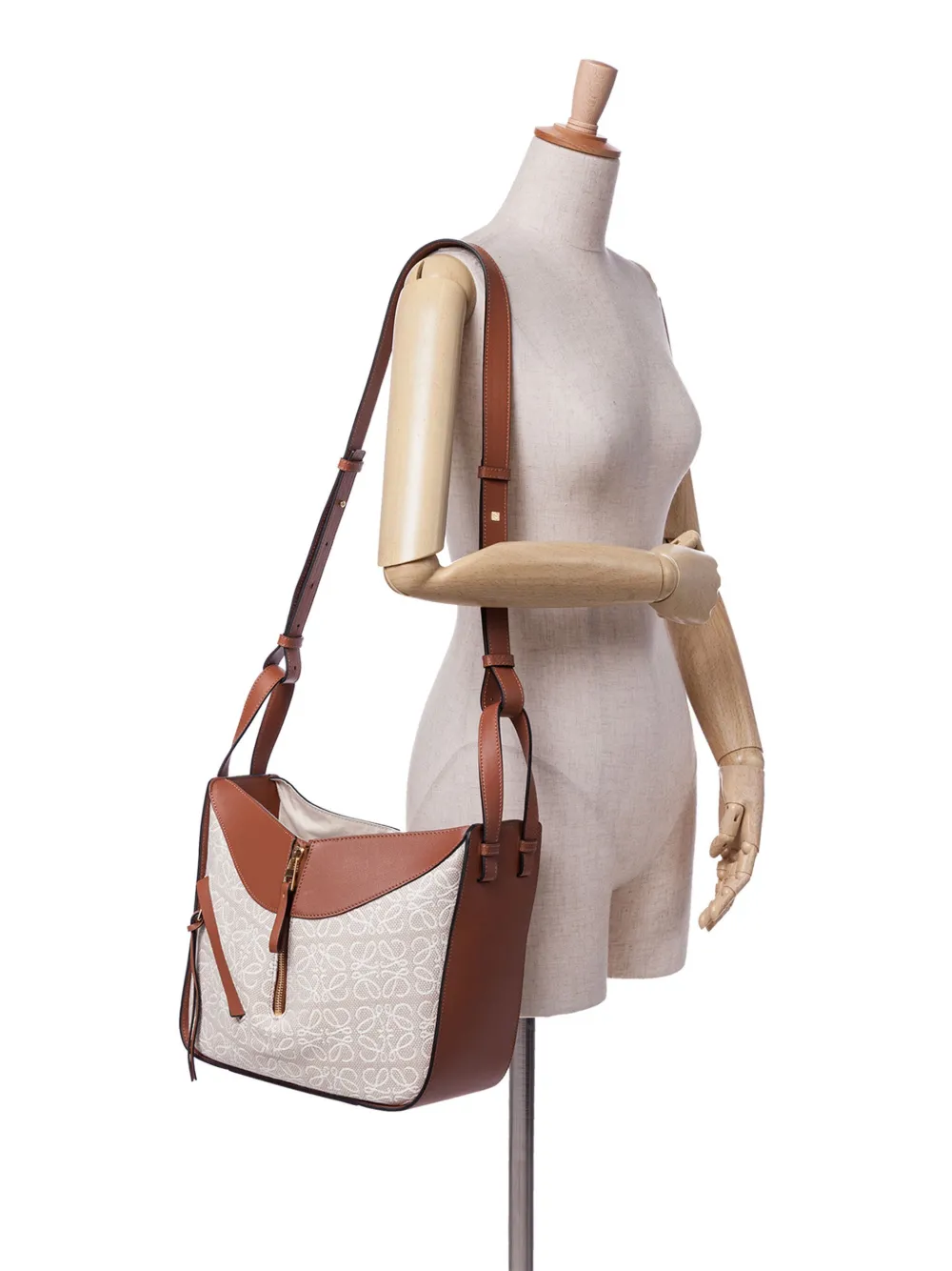 Loewe Pre-Owned bolsa satchel Hammock pequeña de lona con anagrama y piel 2021 | Estilos de archivo | Image 2