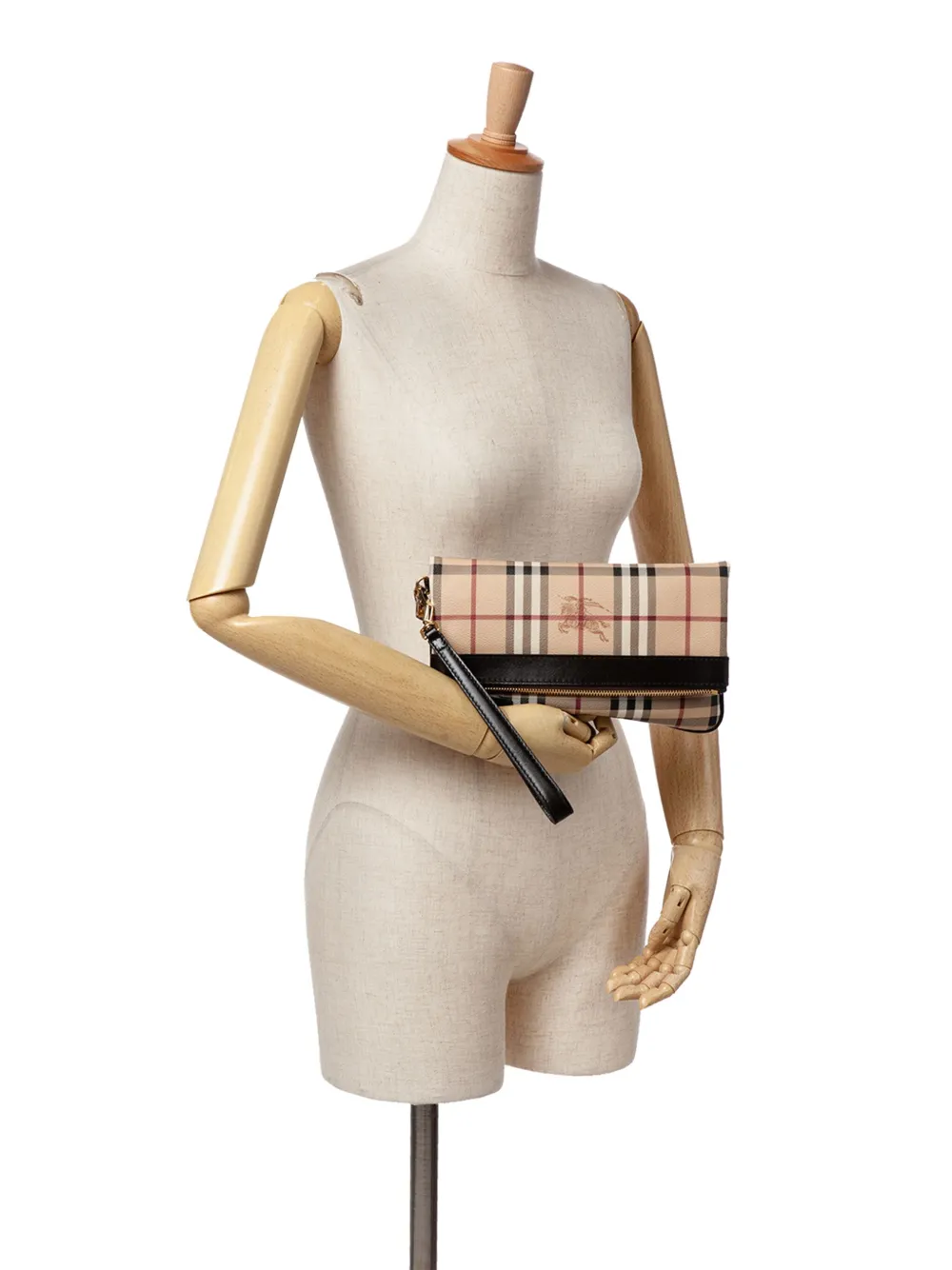 Burberry Pre-Owned 2000-2017 Haymarket Check Coated Canvas Adeline Fold over clutch bag | Pre-Owned | Image 2