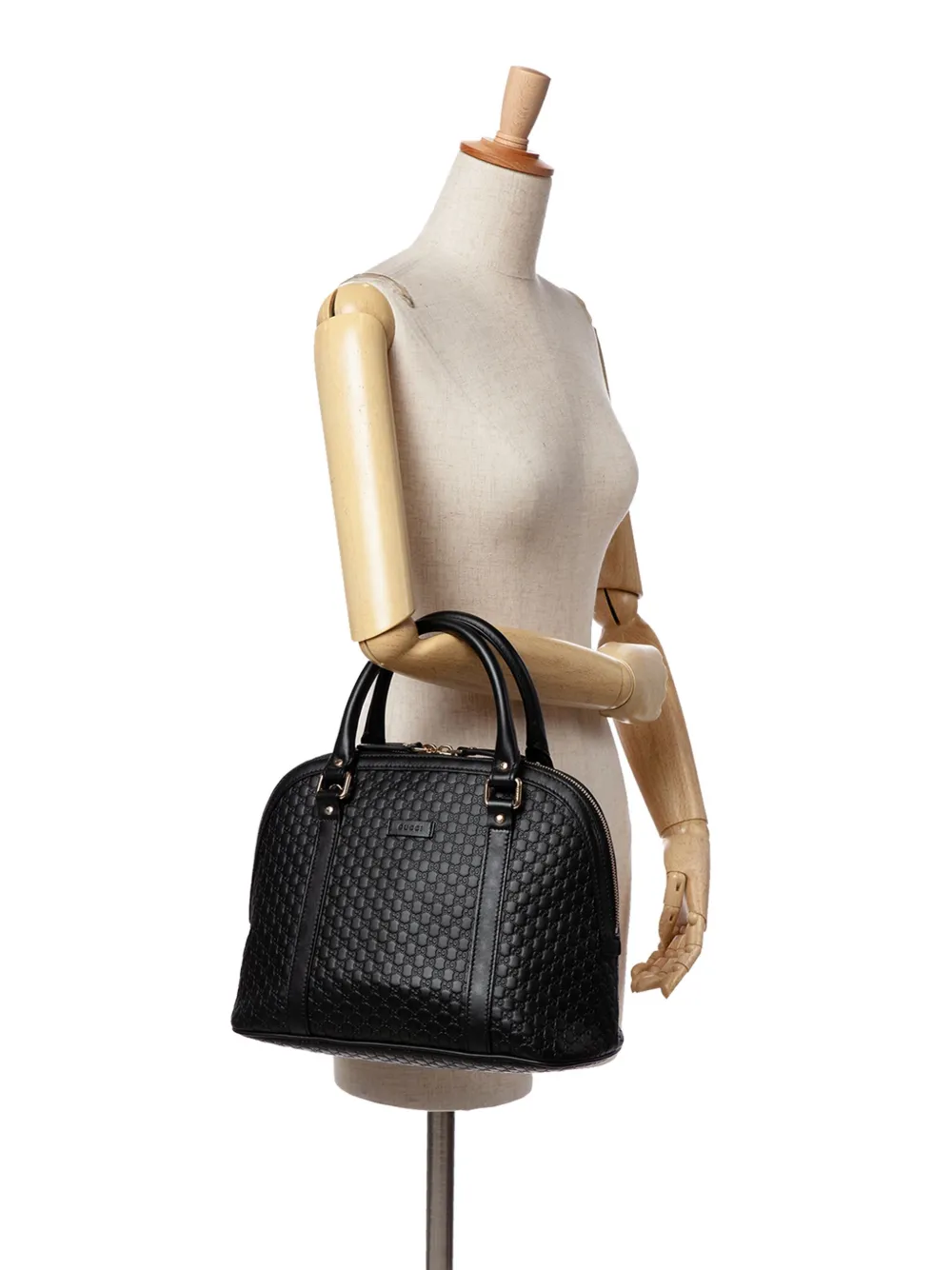 Pre-owned Gucci 2016-2024 Medium Microssima Dome Satchel
