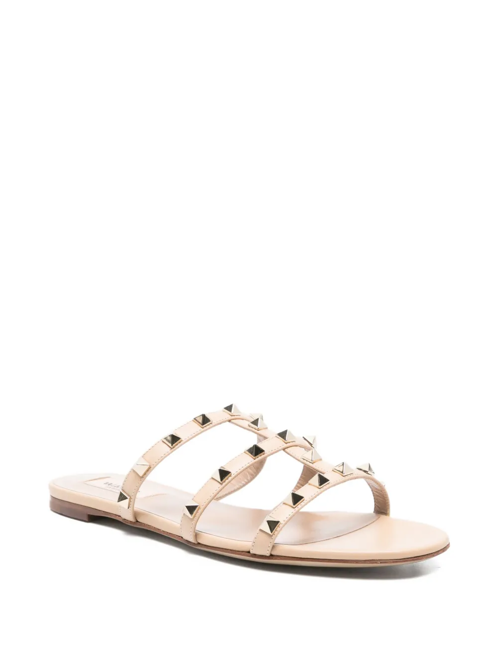 Valentino Garavani Rockstud three-strap sandals | Flat Sandals | Image 2