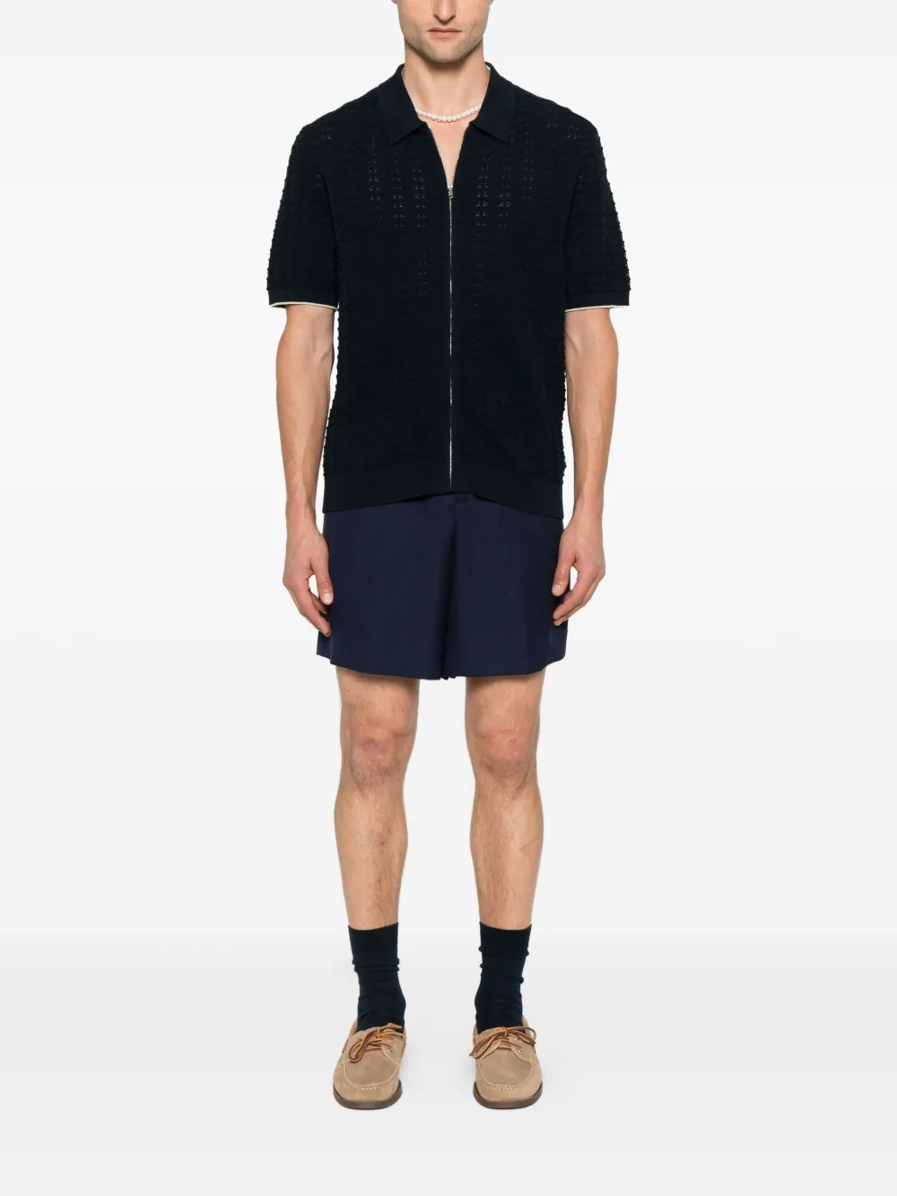 Valentino Garavani Shorts met elastische taille Blauw