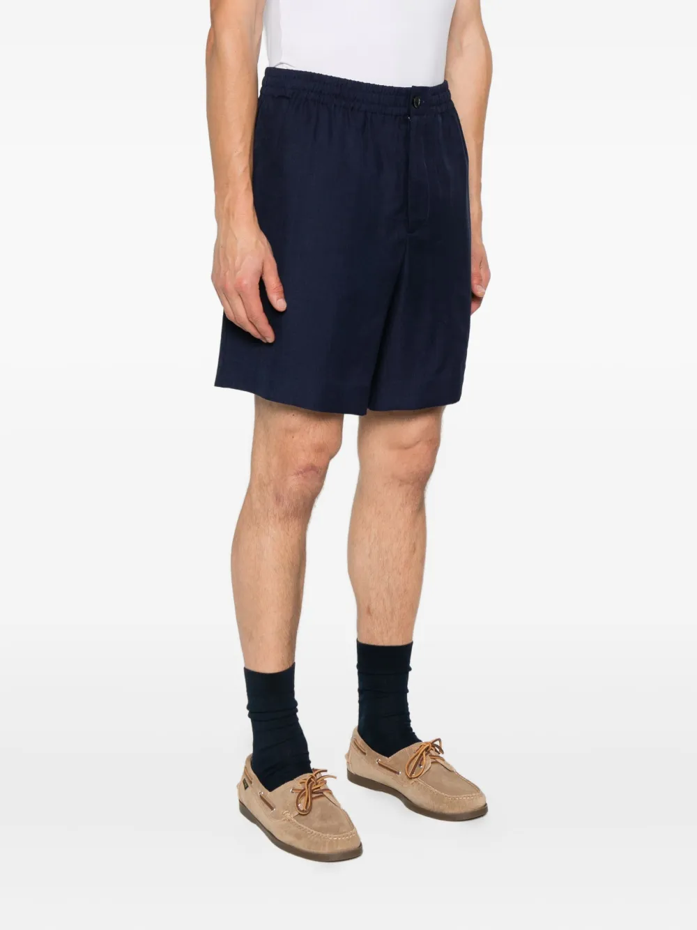 Valentino Garavani Shorts met elastische taille Blauw